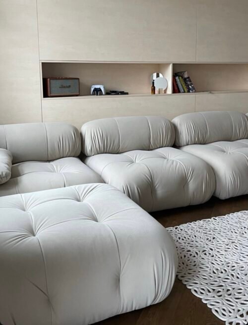 Modulares Sofa Tasso / Stoff MARINO 02 (Creme) – Bild 8